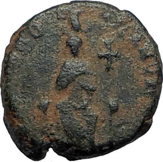 EUDOXIA Arcadius Wife 400AD Authentic Ancient Roman Coin HAND OF GOD i67699