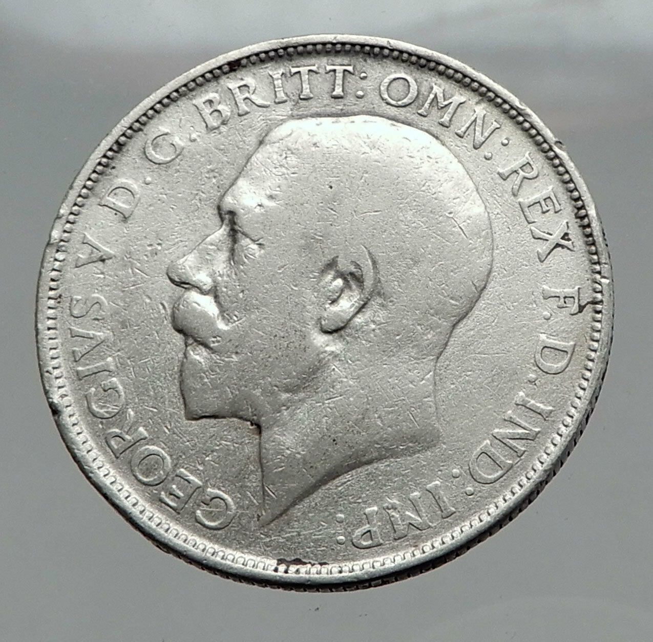 1916 United Kingdom Great Britain GEORGE V Silver Florin 2 Shillings Coin i62908