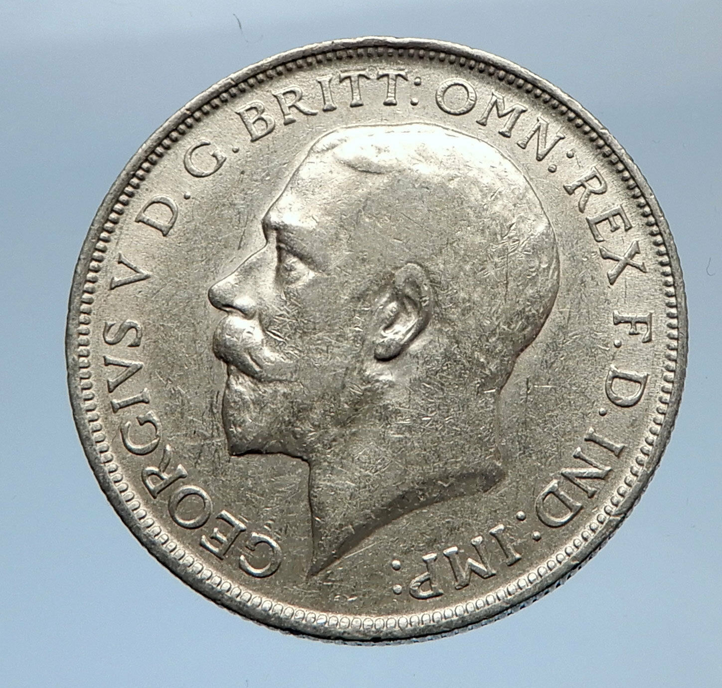 1917 United Kingdom Great Britain GEORGE V Silver Florin 2 Shillings Coin i69412