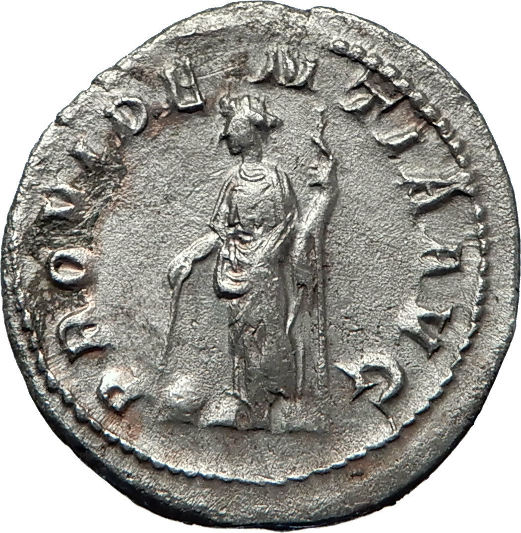 GORDIAN III 243AD Authentic Genuine Ancient Silver Roman Coin Providentia i70196