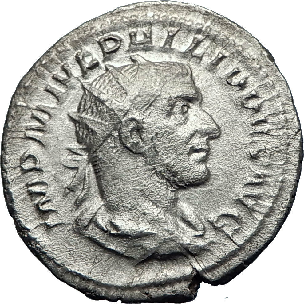 PHILIP I 'the Arab' 247AD Rome Silver Ancient Roman Coin Laetitia Happy i70070