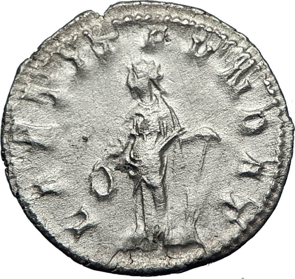 PHILIP I 'the Arab' 247AD Rome Silver Ancient Roman Coin Laetitia Happy i70070