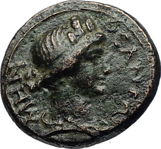 PERGAMON in Mysia 40AD Authentic Ancient Greek Coin ROMAN SENATE & ROMA i69547