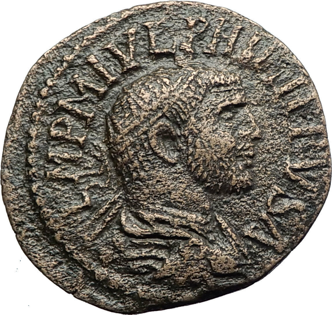 PHILIP I the ARAB Authentic Ancient Antioch Pisidia Roman Coin STANDARDS i70793