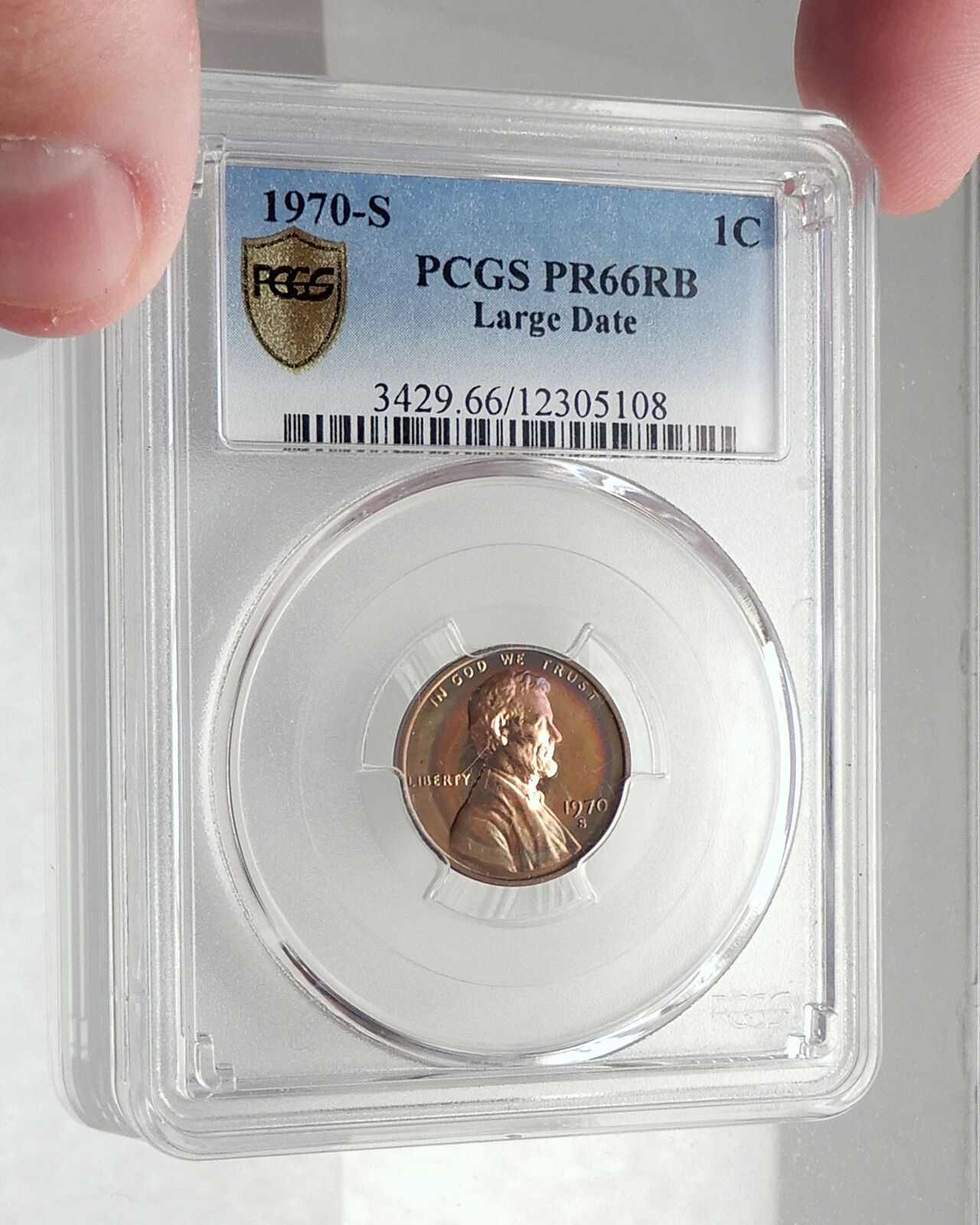 1970 US Abraham Lincoln Memorial PROOF Penny 1 Cent Coin PCGS Certified i70592