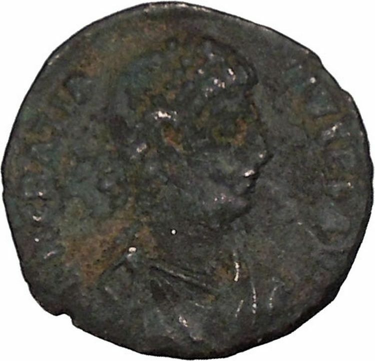 Gratian 378AD Rare Ancient Roman Coin Roma seated with globe & spear i42677