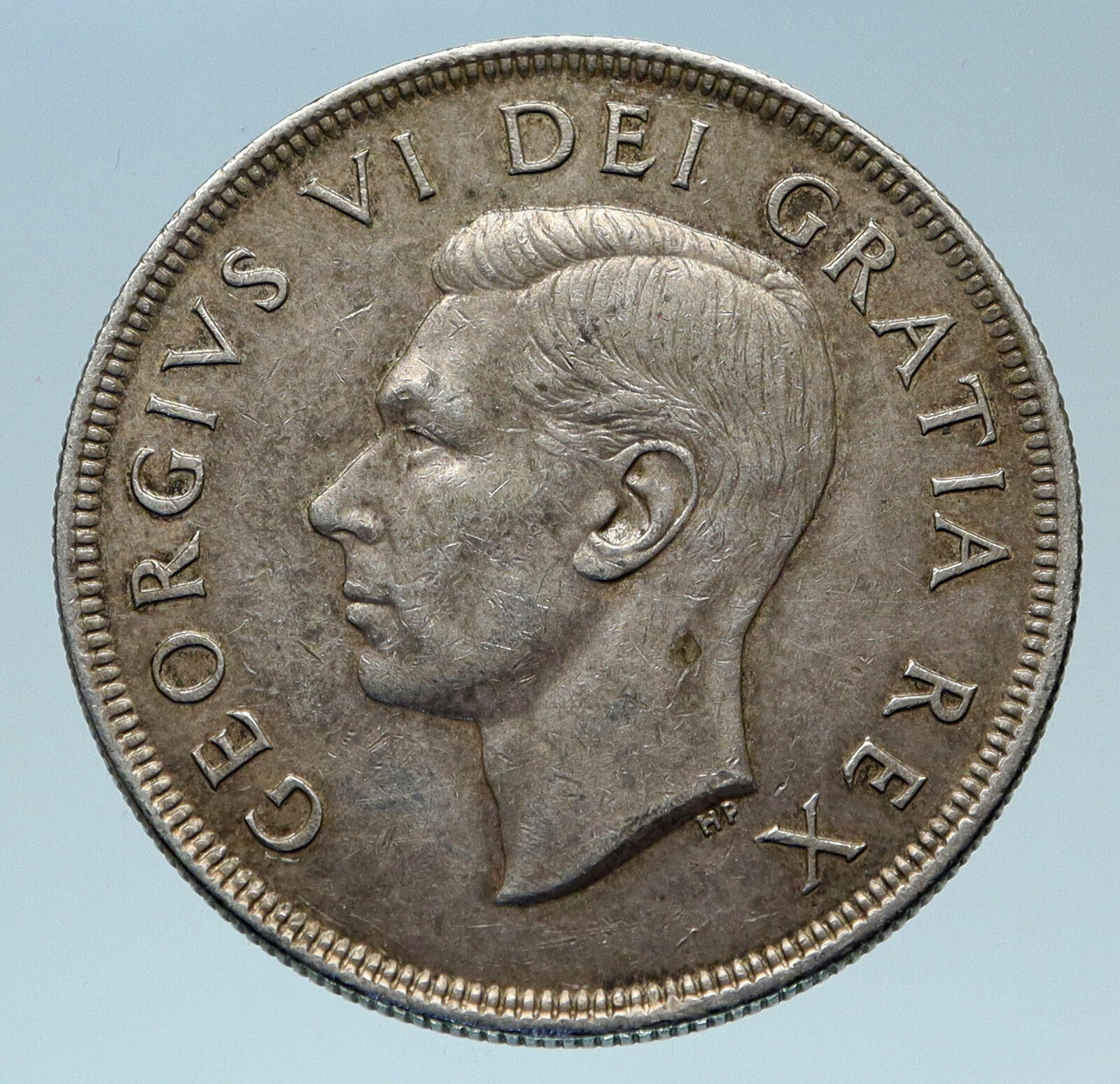 1949 CANADA UK King George VI SHIP Newfoundland OLD Silver Dollar Coin i82727