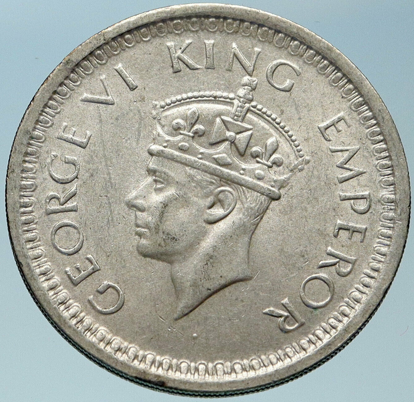 1944 INDIA UK States King George VI OLD Genuine Silver Rupee Indian Coin i82885