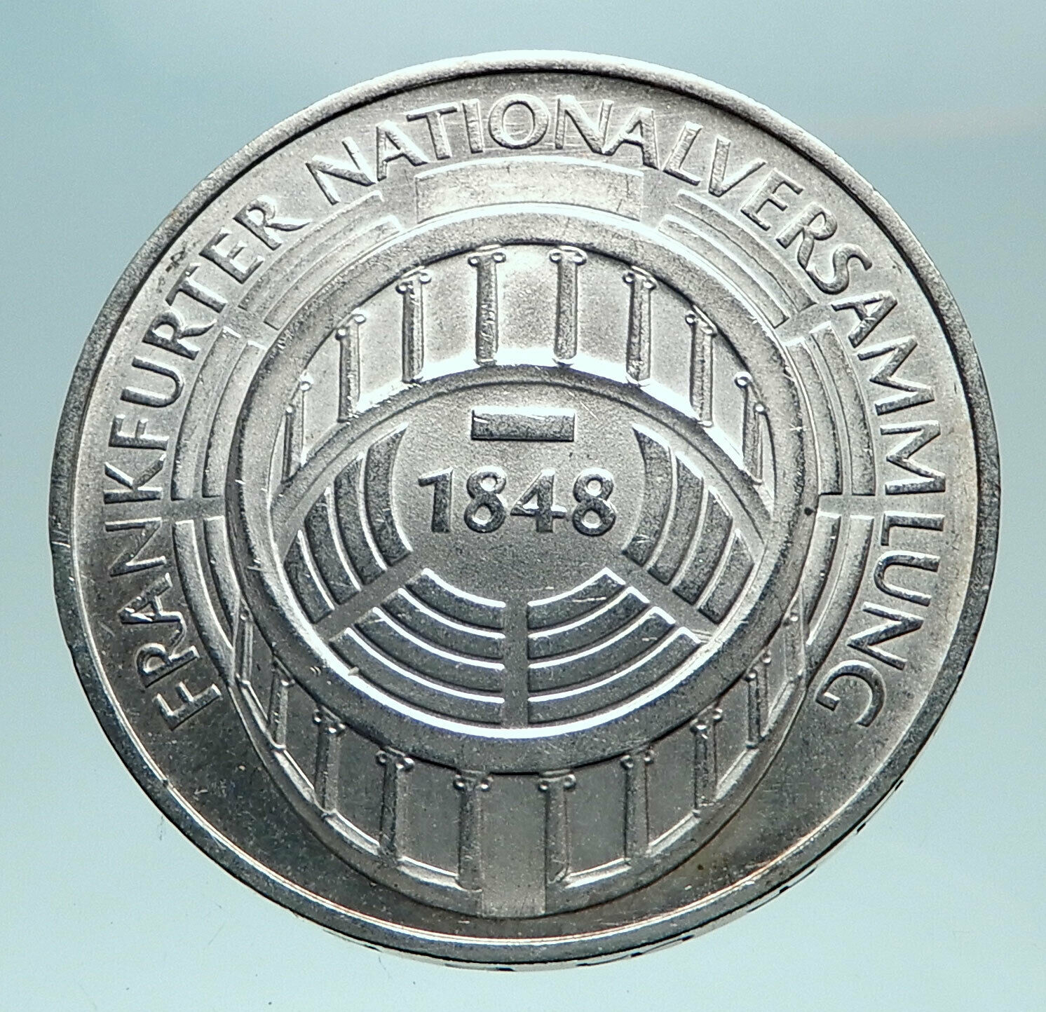 1973 GERMANY FRANFURT PARLIAMENT BUILDING Proof Silver 5 Mark German Coin i82553