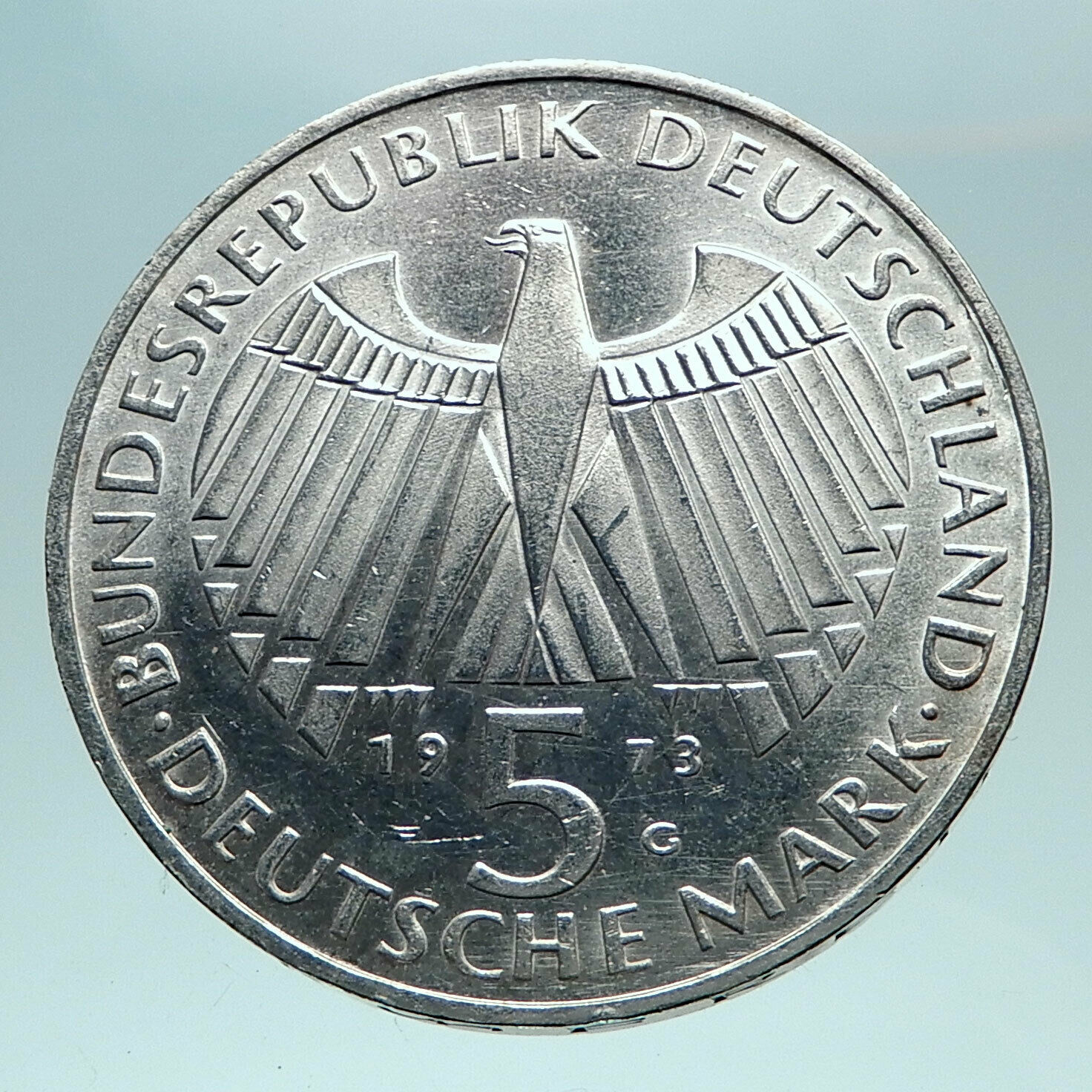 1973 GERMANY FRANFURT PARLIAMENT BUILDING Proof Silver 5 Mark German Coin i82553