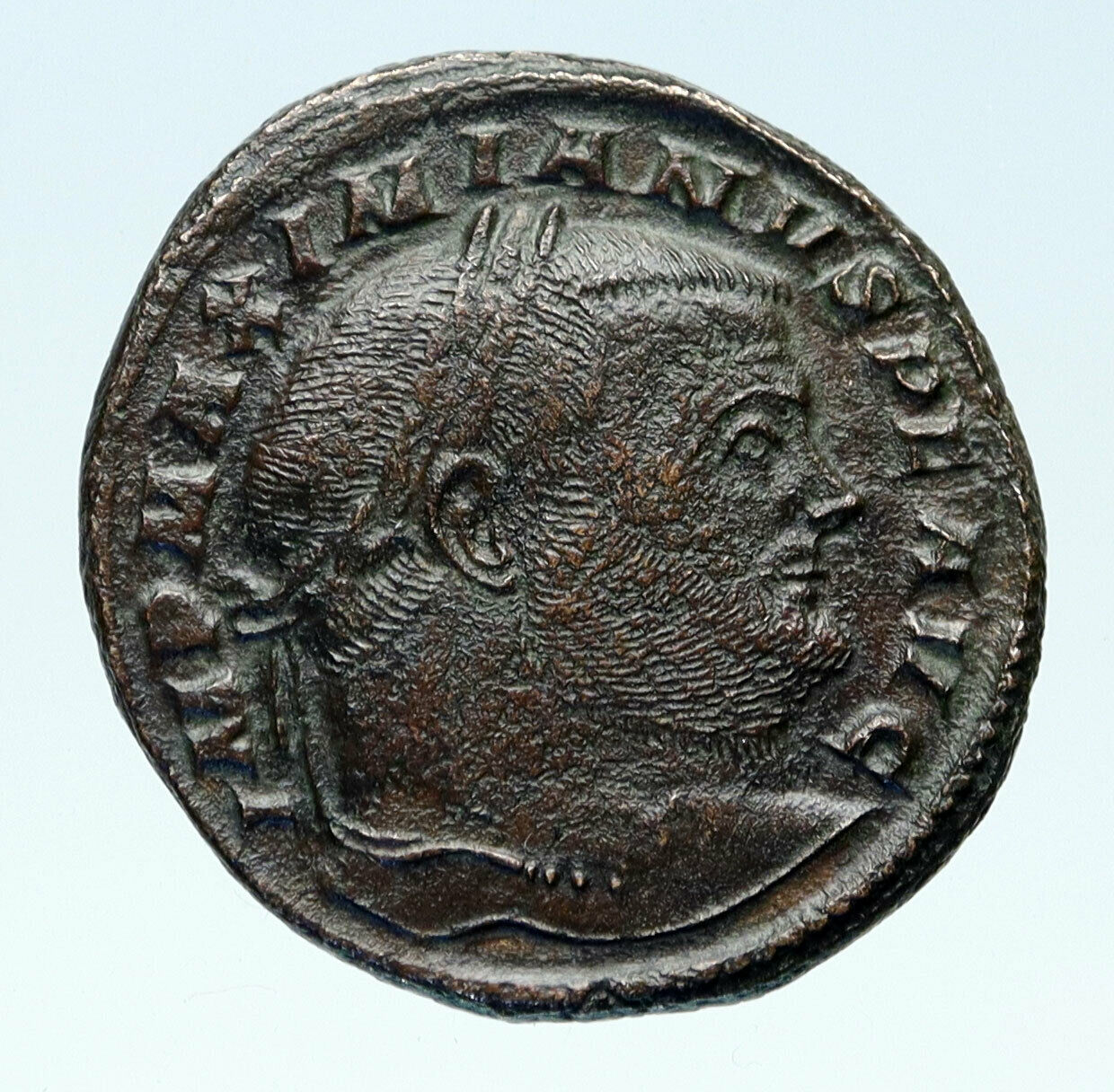 MAXIMIAN Authentic Ancient Original Genuine 302AD Roman Coin with MONETA i83032