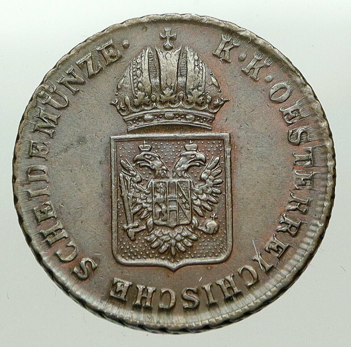 1816 AUSTRIA Emperor FRANZ Francis II OLD Antique 1 Kreuzer Austrian Coin i84907