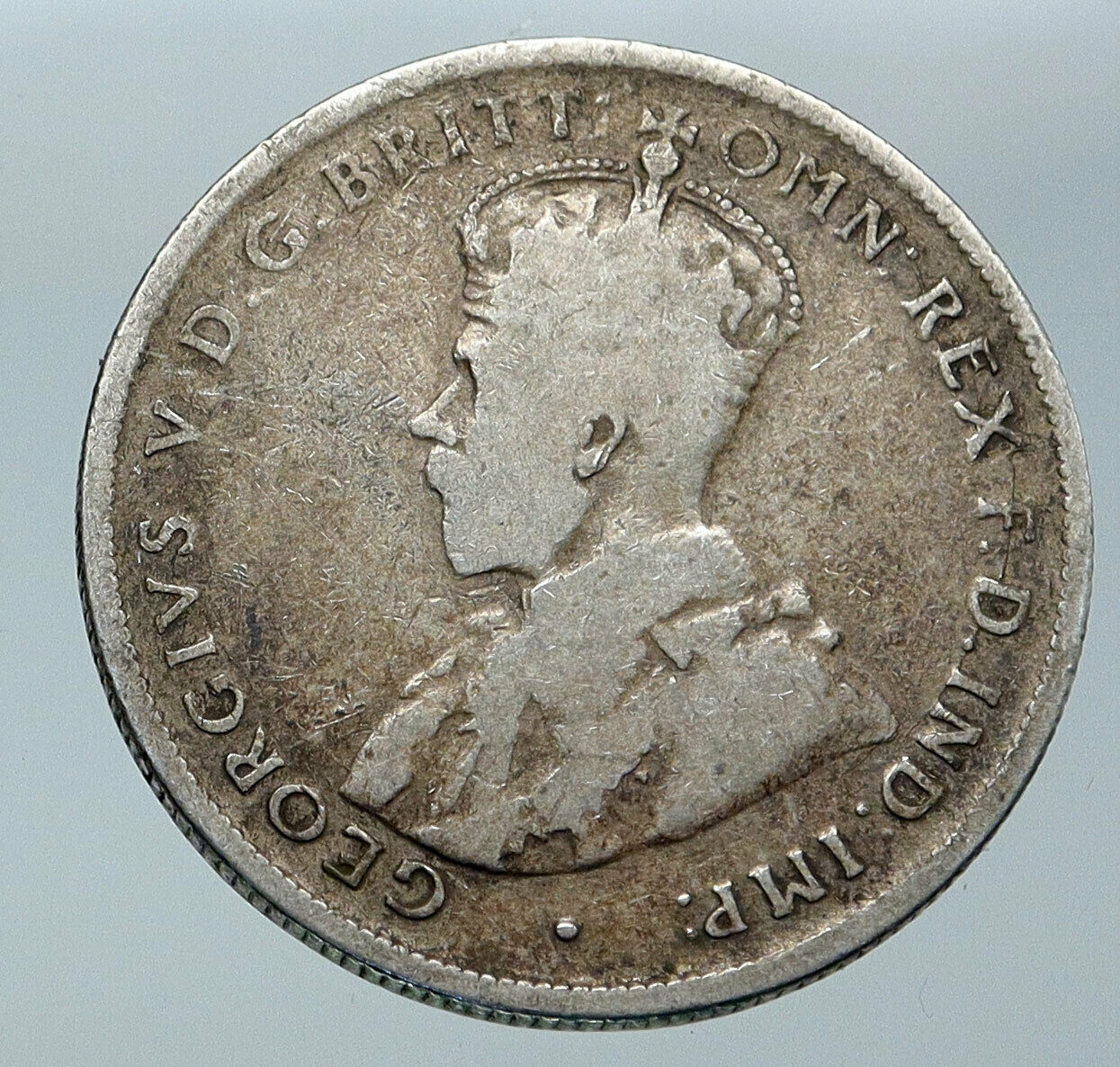 1924 AUSTRALIA UK King George V Kangaroos Old VINTAGE Silver Florin Coin i86110