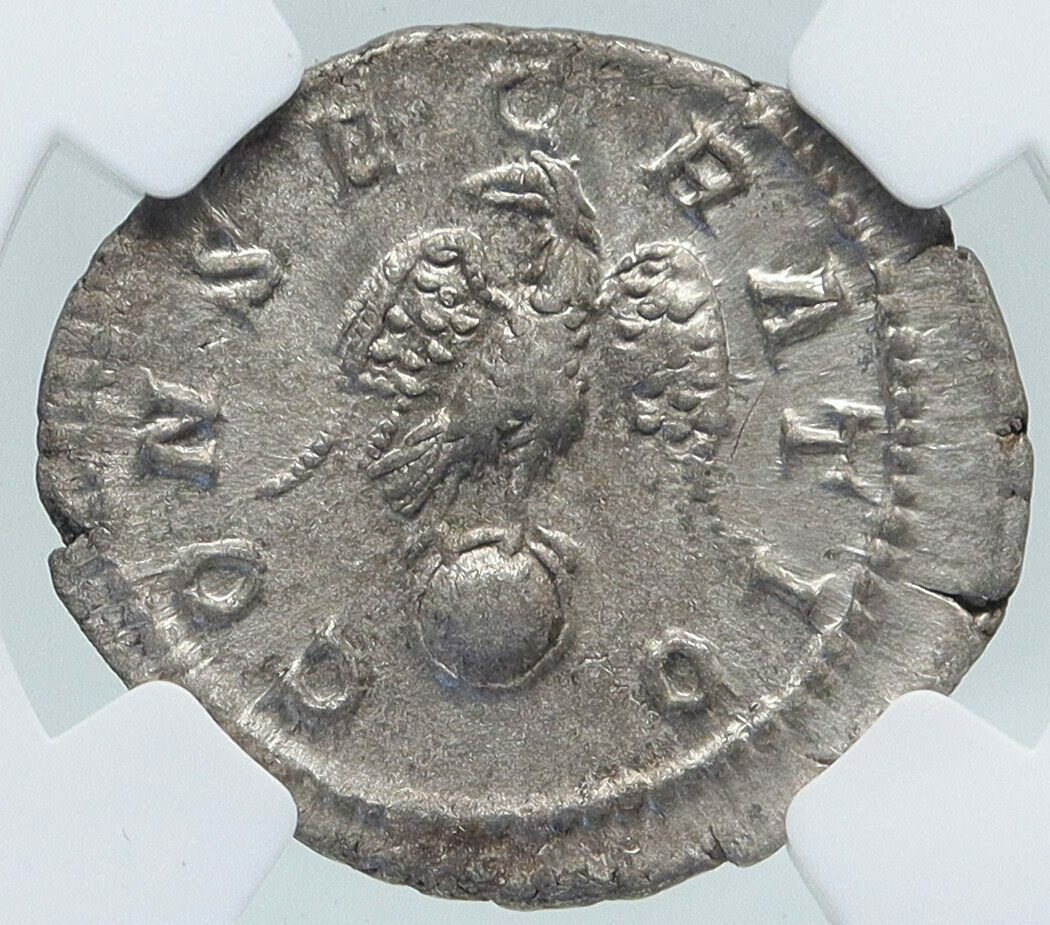 Divus SEPTIMIUS SEVERUS Ancient 211AD CONSECRATIO Silver Roman Coin NGC i87183