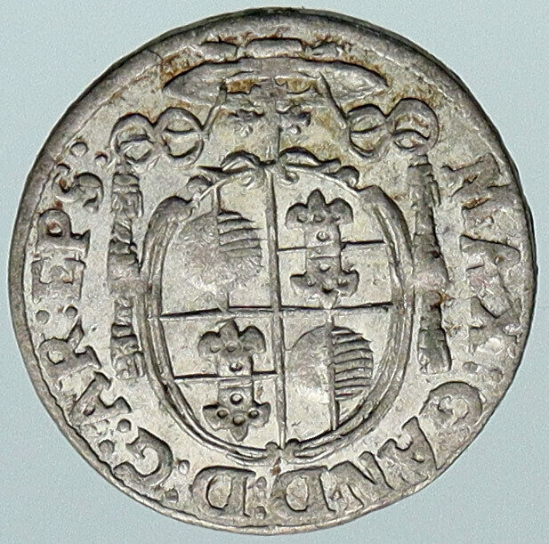 1670 AUSTRIA Bisphoric of SALZBURG Antique CROSS OLD Silver Kreuzer Coin i87492