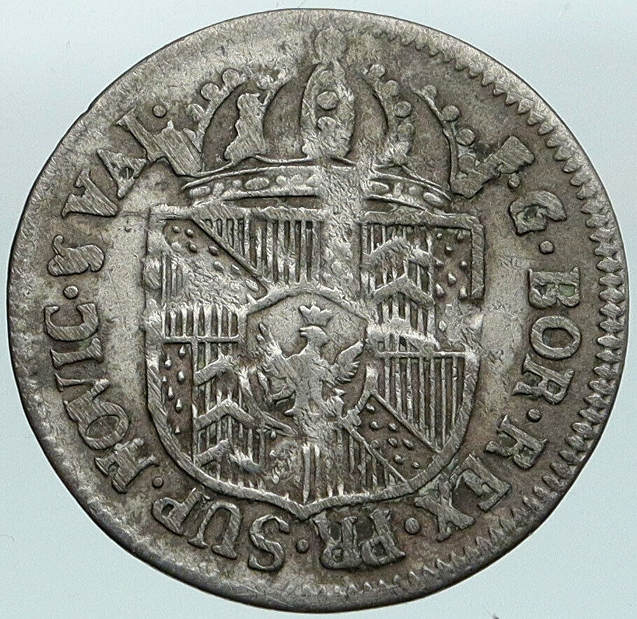 1793 SWITZERLAND Swiss Canton of NEUCHATEL Antique 1/2 Batzen Silver Coin i87523