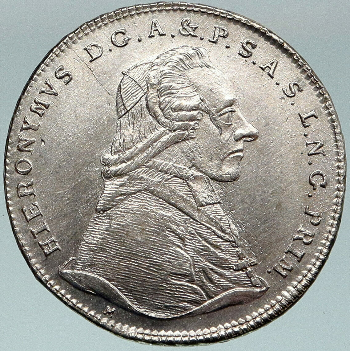 1801 AUSTRIA Salzburg Archbishop Hieronymus von Colloredo Silver 20K Coin i87535