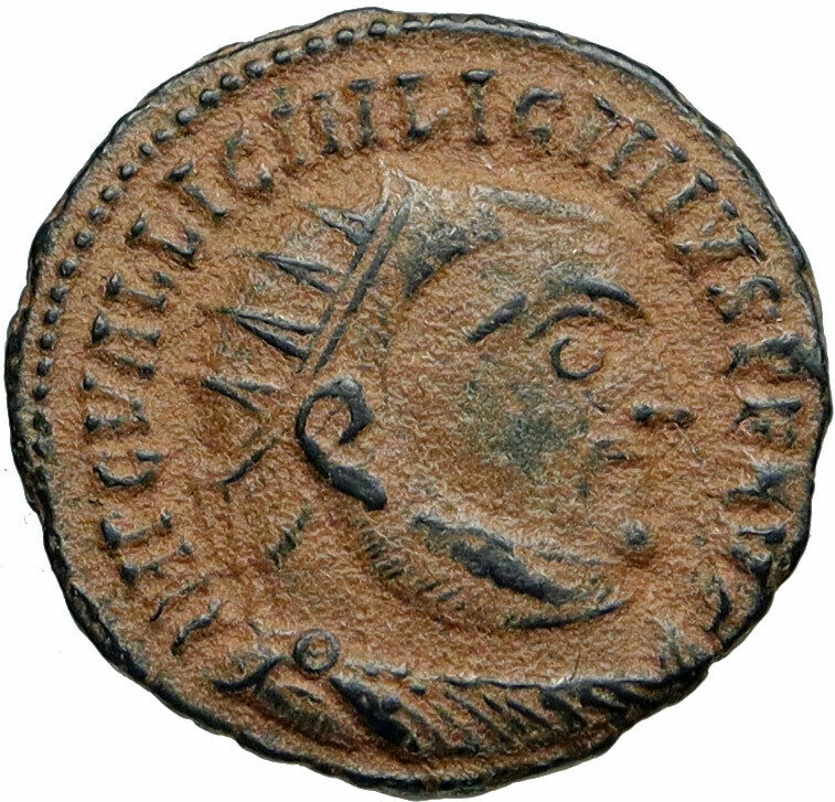 LICINIUS I Authentic Ancient 321AD ALEXANDRIA Roman Coin JUPITER EAGLE i87357