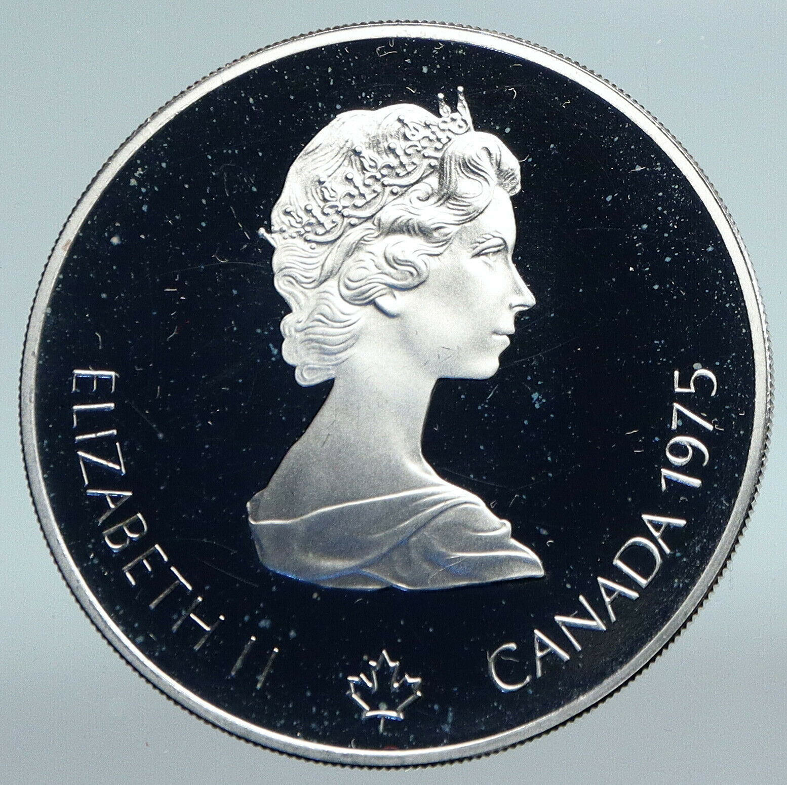 1975 CANADA Elizabeth II Olympics Javelin Athlete PROOF Silver $5 Coin i89779