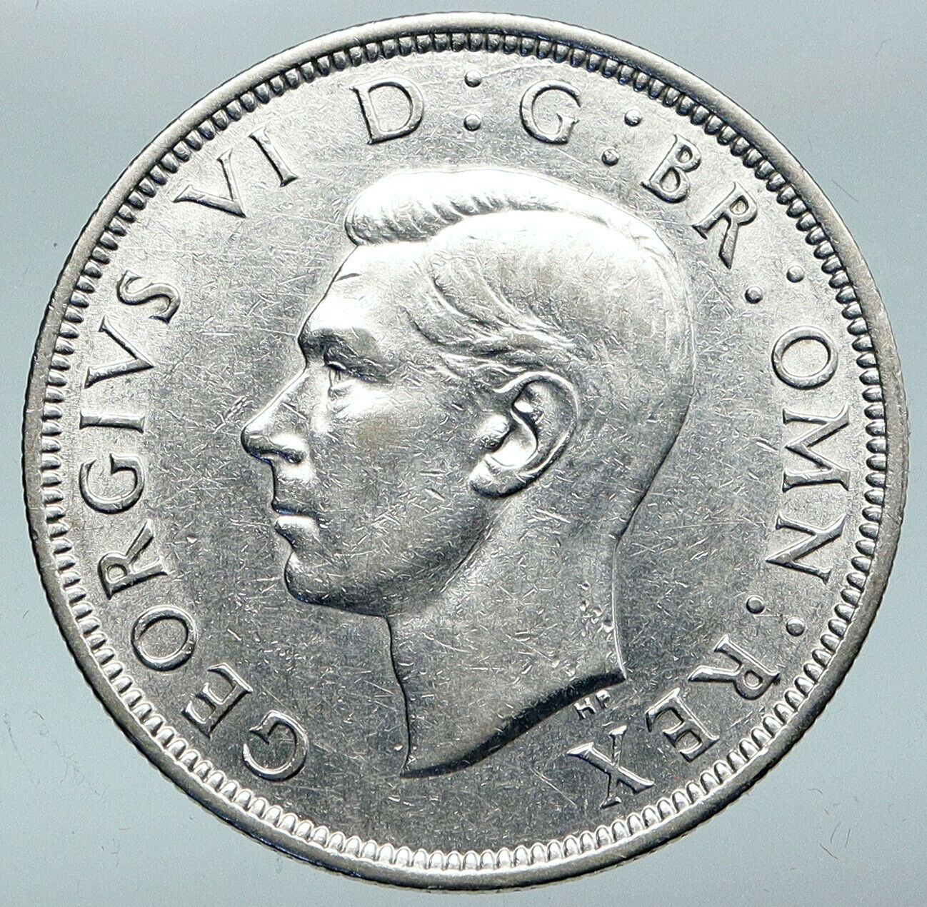 1943 Great Britain United Kingdom UK GEORGE VI OLD Silver Half Crown Coin i89821