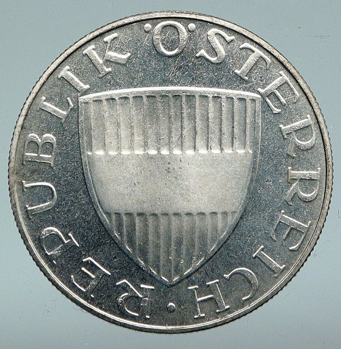 1965 Austria Wachau Woman 10 Schilling Proof Silver Austrian Coin Shield i89823