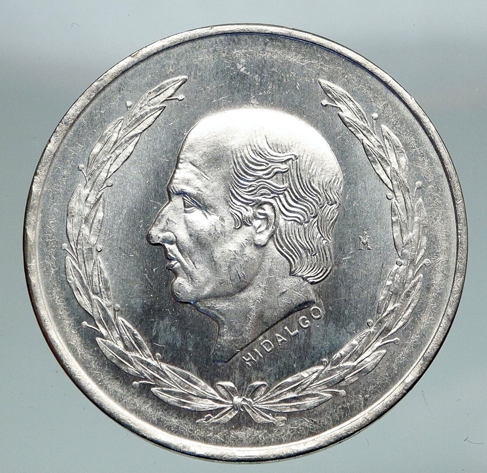 1953 MEXICO Mexican Independence War Hero HIDALGO Big Silver 5 Pesos Coin i91177