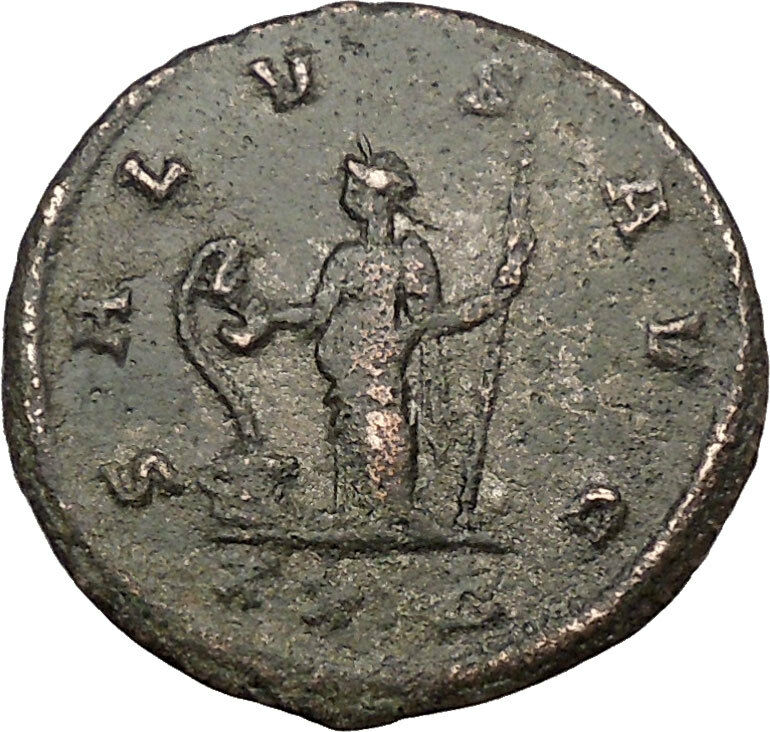 Tacitus 275AD Authentic Ancient Roman Coin Hygiea Salus Health Cult i36498