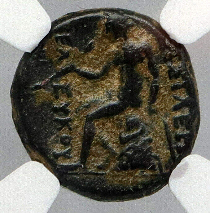 ANTIOCHUS III Seleucid Vintage ANTIQUE Ancient Greek Coin APOLLO Coin NGC i90640