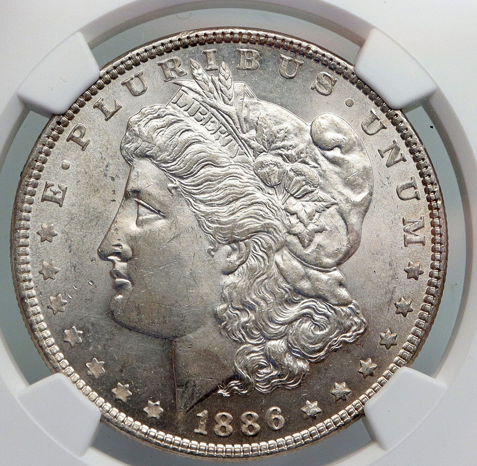 1886 P UNITED STATES of America SILVER Morgan US Dollar Coin EAGLE NGC i87449