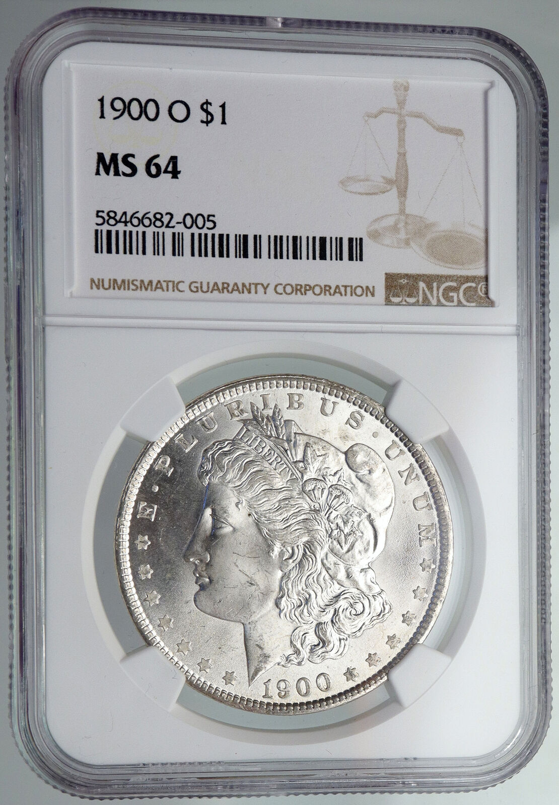 1900 O UNITED STATES of America SILVER Morgan US Dollar Coin EAGLE NGC i87446