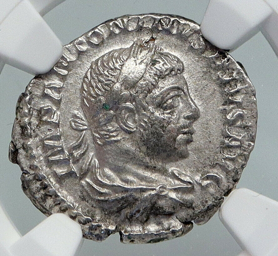 ELAGABALUS 218AD Rome Ancient Silver Roman ANTIQUE Old LIBERTY NGC Coin i87442