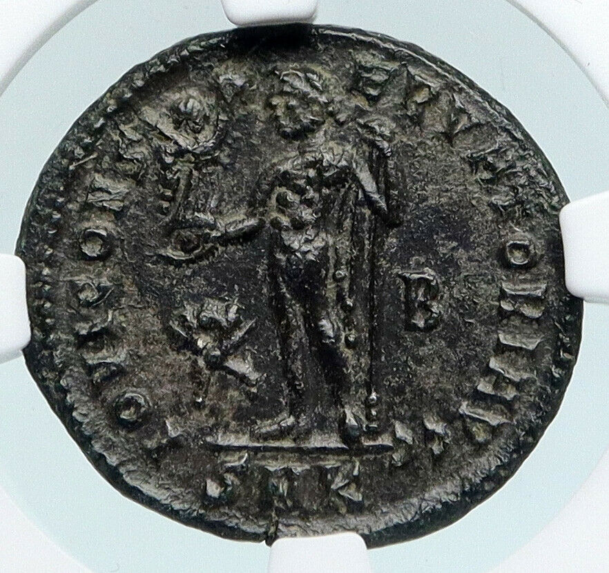 LICINIUS I Ancient OLD Roman Authentic 317AD Coin JUPITER & VICTORY NGC i89699