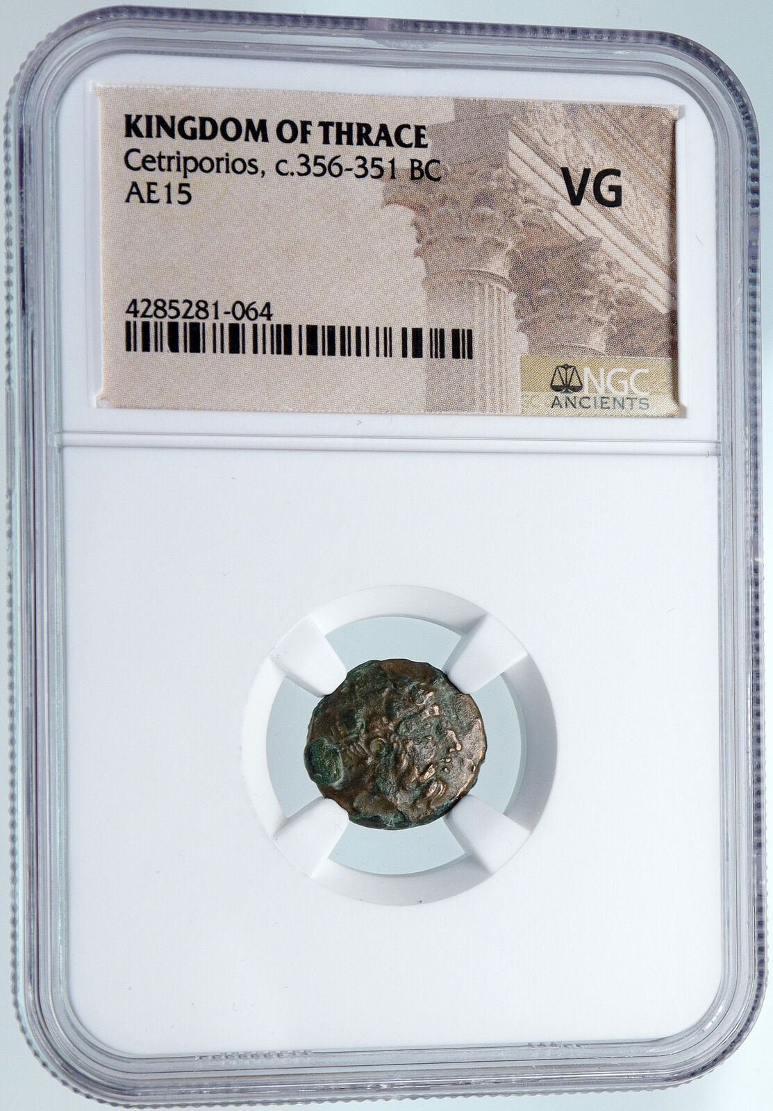 King KETRIPORIS of Thrace 356BC Authentic Ancient Greek Coin Dionysus NGC i89554