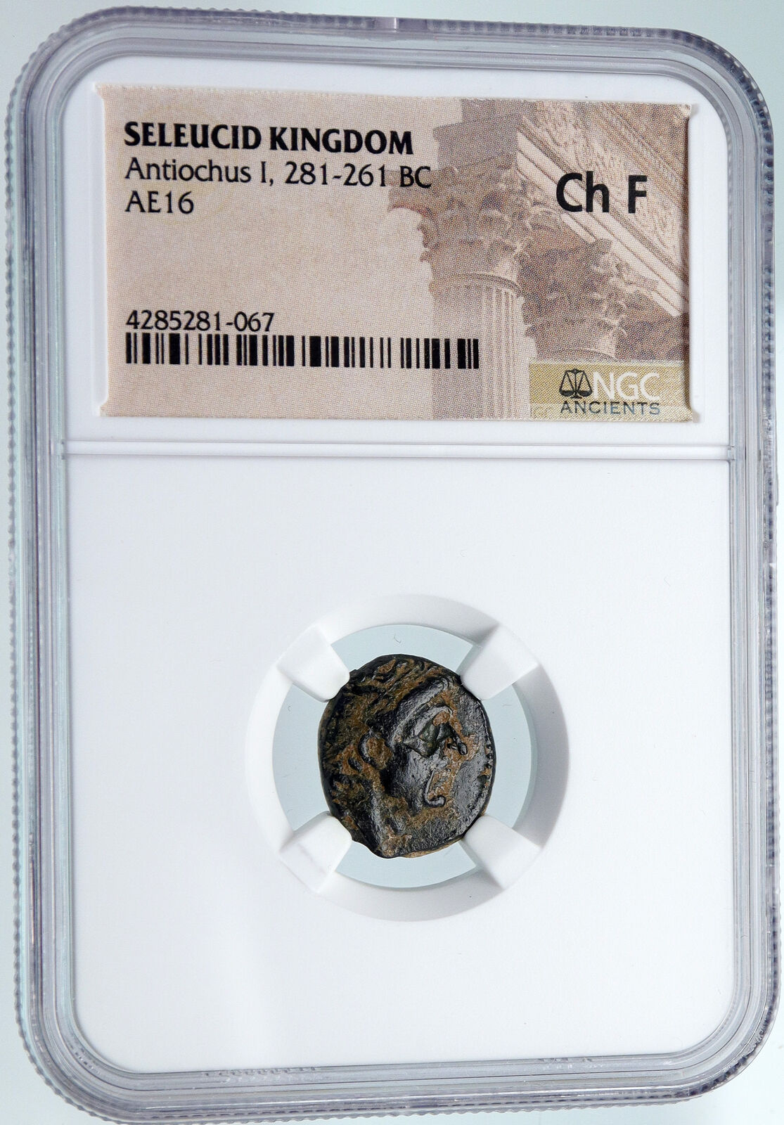 ANTIOCHOS I Soter 281BC Seleukid Authentic Ancient Greek Coin Apollo NGC i89557