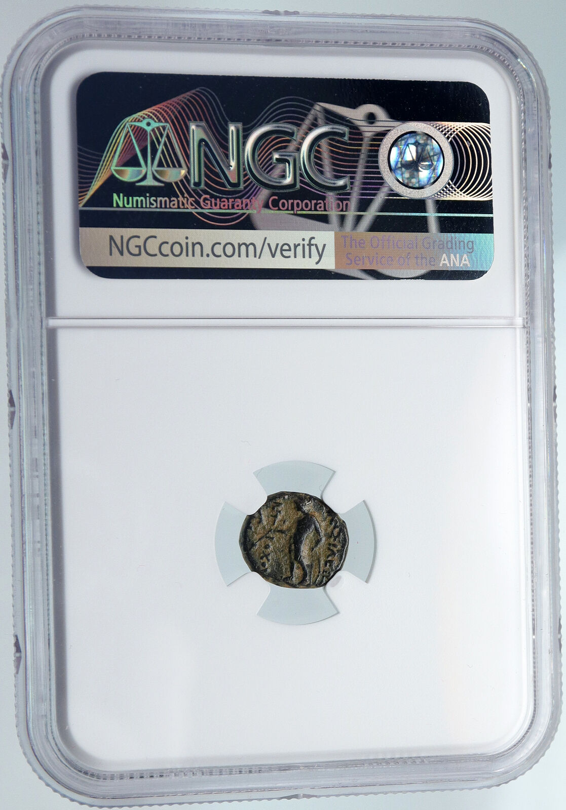 ANTIOCHOS III Megas Genuine Ancient 222BC SELEUKID Greek Coin APOLLO NGC i89561