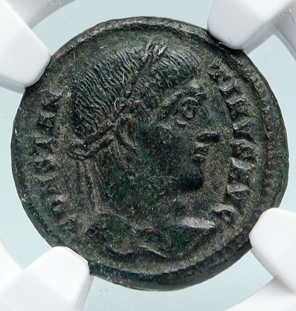 CONSTANTINE I the GREAT Authentic Ancient 326AD Roman Coin w WREATH NGC i89688