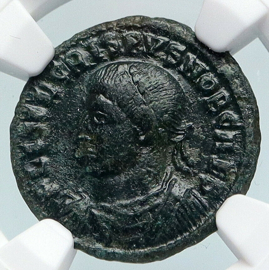 CRISPUS Ancient 321AD Antique Original Roman Coin Thessalonica WREATH NGC i89707