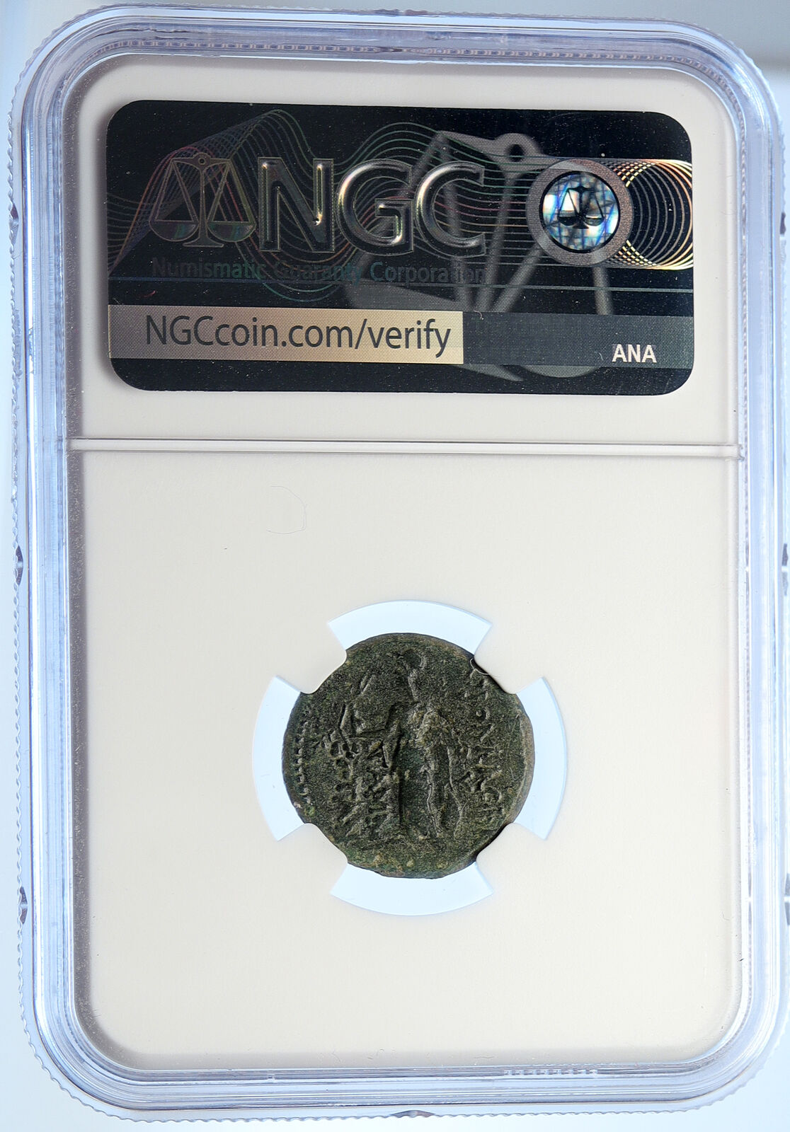 AUGUSTUS Proconsul Asinius Gallus ATHENA Antique Ancient Roman Coin NGC i106615