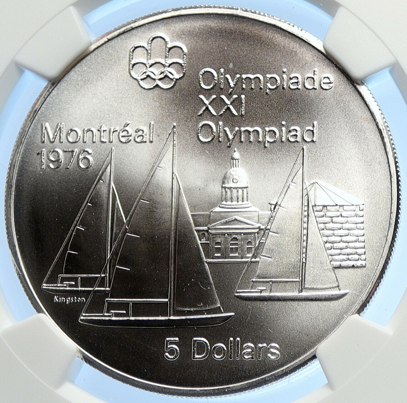 1973 CANADA Elizabeth II Olympic Montreal SAILBOATS BU Silver 5 Coin NGC i106664