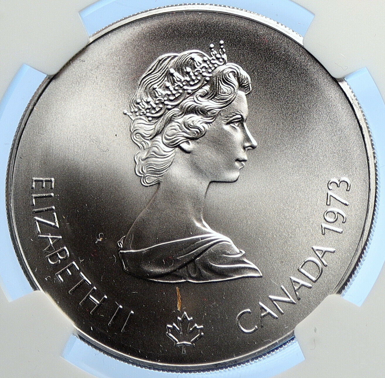 1973 CANADA Elizabeth II Olympic Montreal SAILBOATS BU Silver 5 Coin NGC i106664