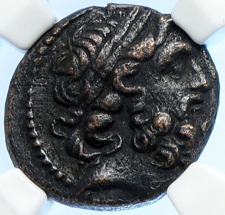 ANTIOCH on the ORONTES Authentic Ancient 41BC Greek Coin w NIKE ZEUS NGC i106672