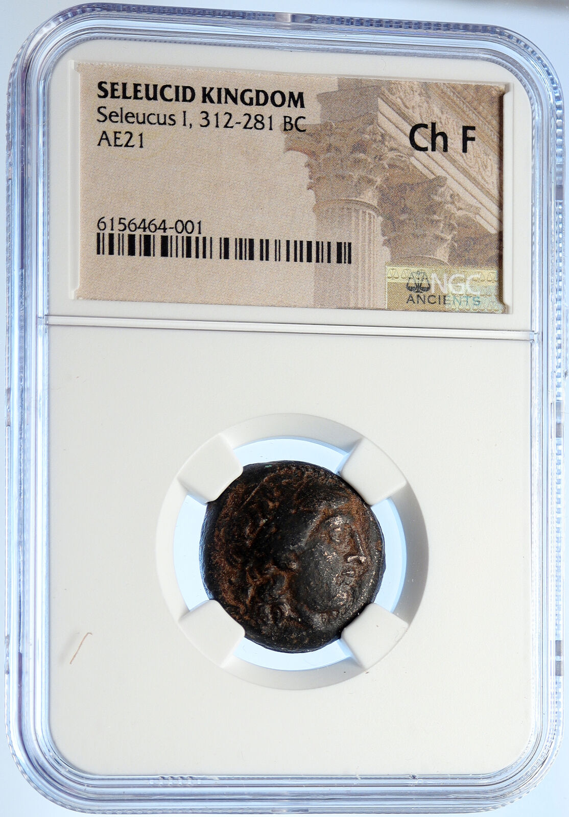 SELEUKOS I Nikator Authentic Ancient SELEUKID Old Greek Coin ATHENA NGC i106666