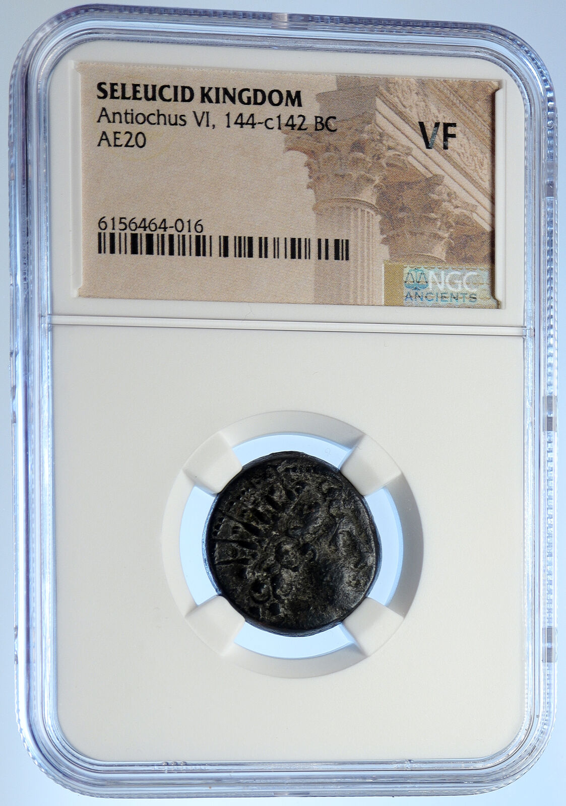 ANTIOCHOS VI Dionysos Ancient Seleukid Ancient Greek Coin KANTHAROS NGC i106681