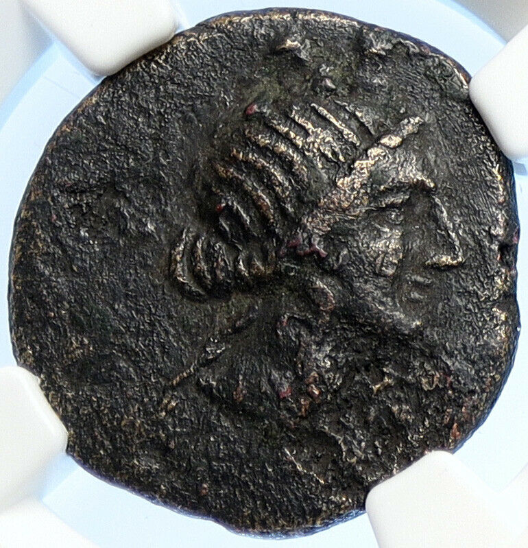 AMISOS - PONTUS Mithradates VI the Great GORGON NIKE Old Greek Coin NGC i106688