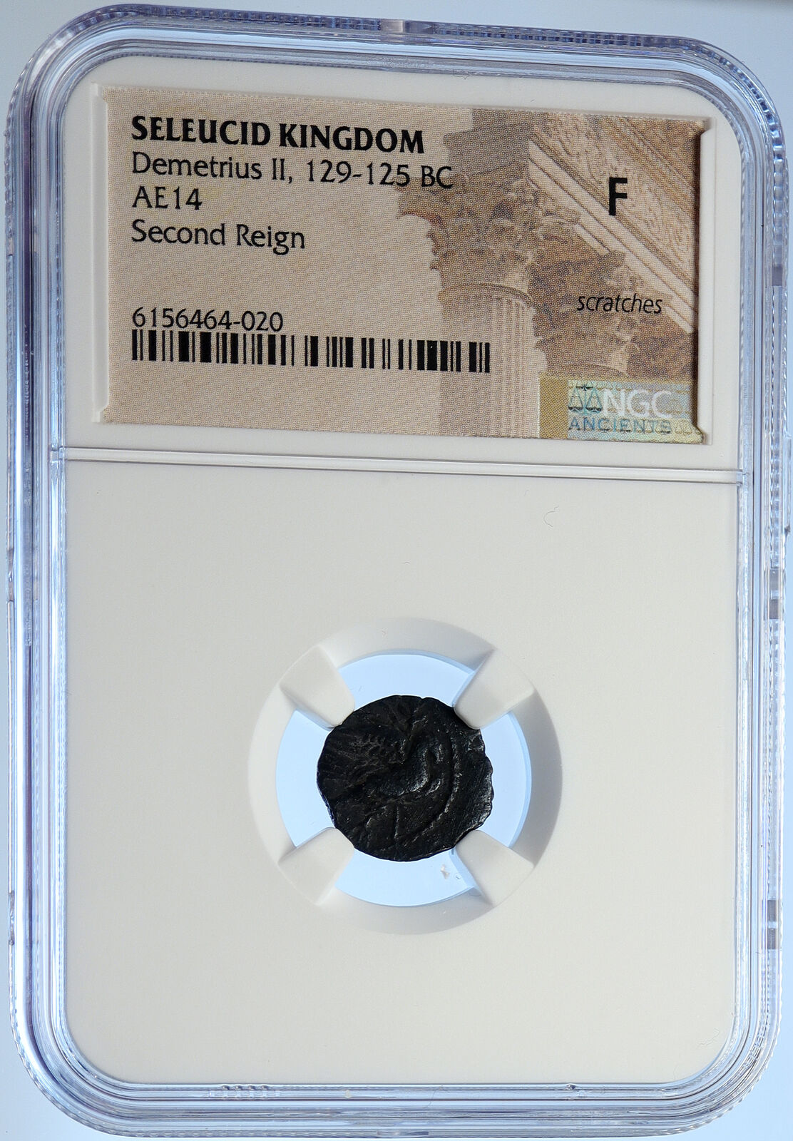 DEMETRIOS II Nikator Antique Ancient SELEUKID Greek Coin ZEUS Eagle NGC i106685