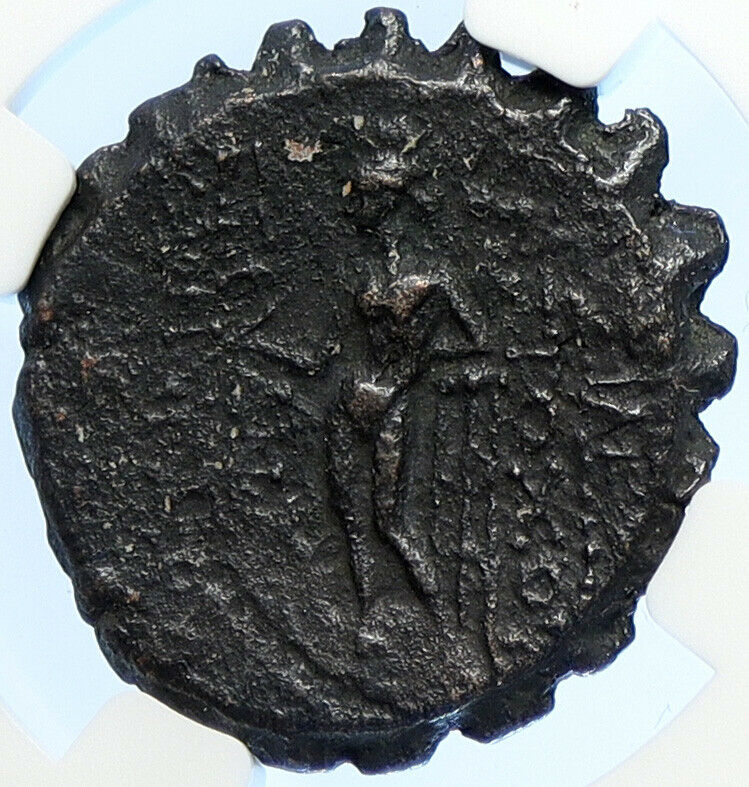 ANTIOCHOS VI Dionysos Ancient Seleukid ANTIQUE OLD Greek Coin APOLLO NGC i106689