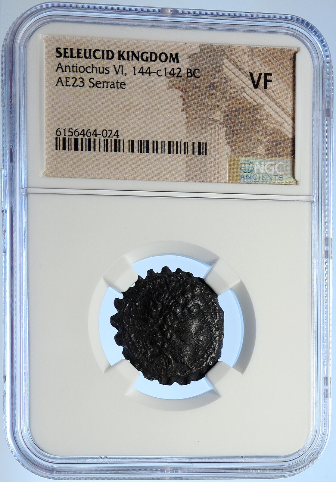 ANTIOCHOS VI Dionysos Ancient Seleukid ANTIQUE OLD Greek Coin APOLLO NGC i106689