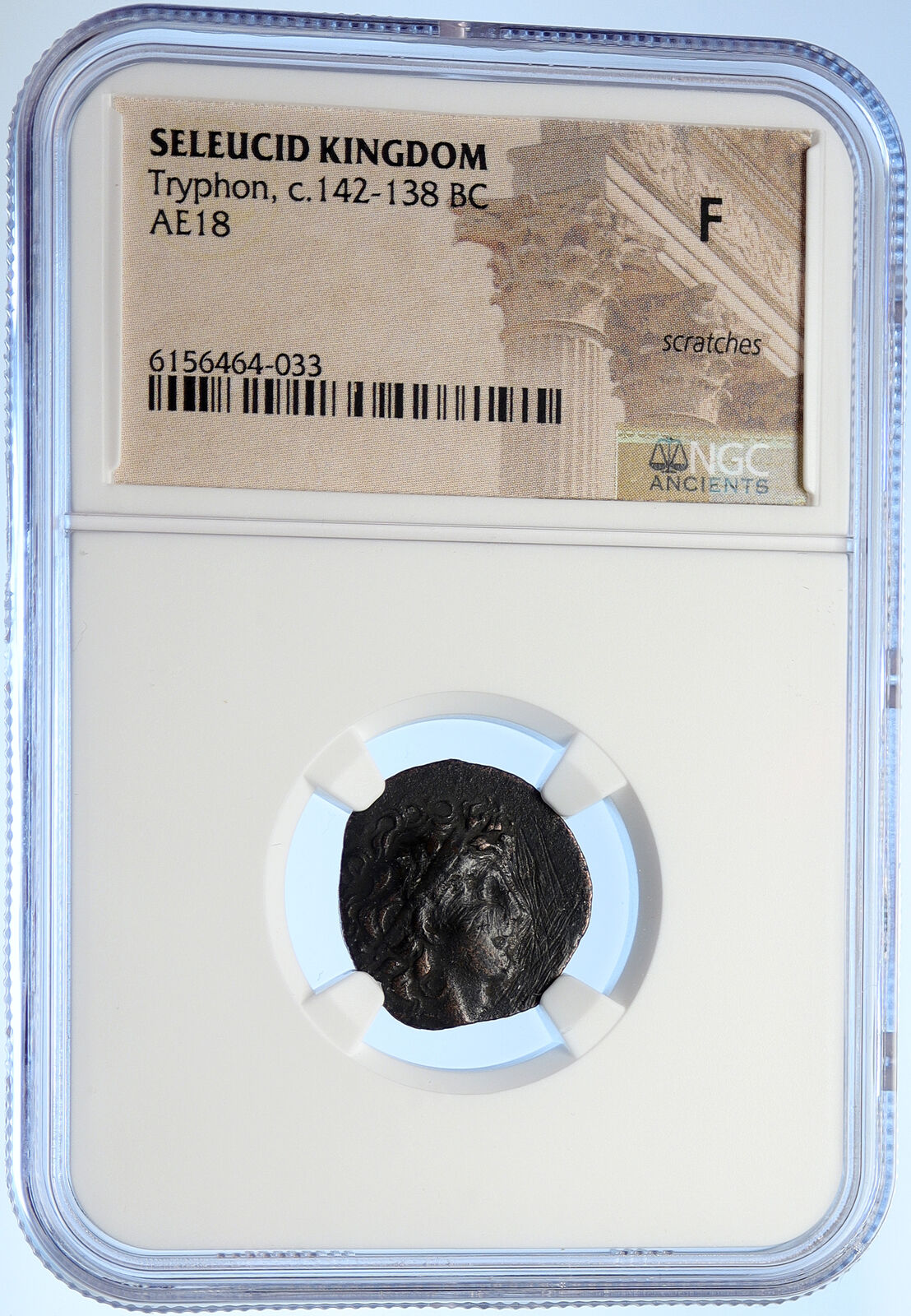 TRYPHON 148BC Authentic Ancient SELEUKID Greek Coin MACEDONIA HELMET NGC i106698