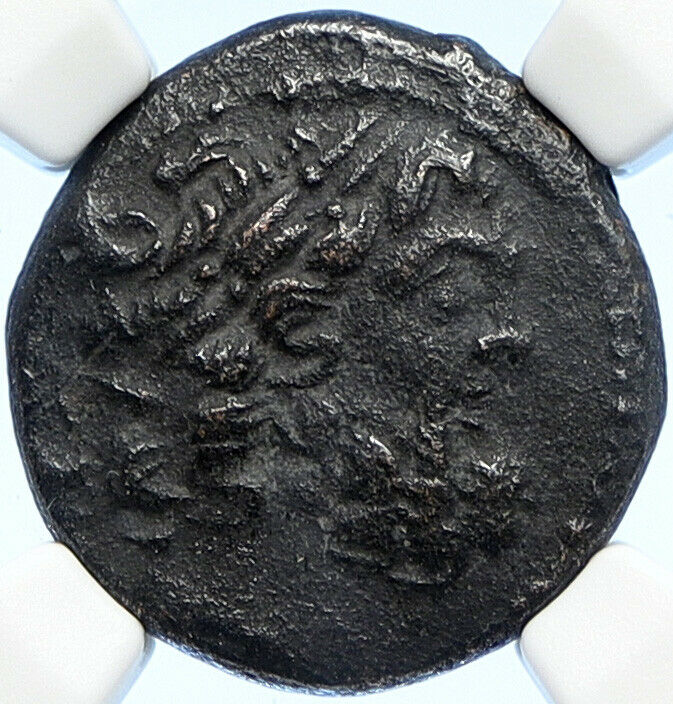 ANTIOCH on the ORONTES Authentic OLD Ancient Greek Coin w NIKE ZEUS NGC i106717