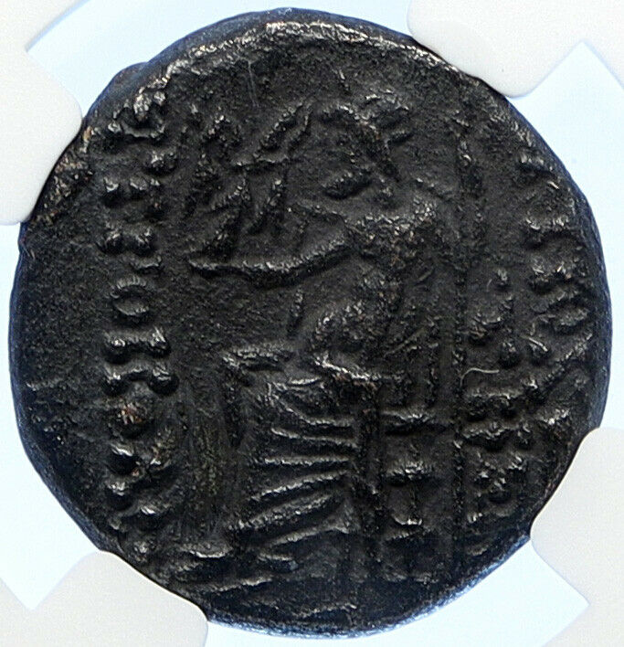 ANTIOCH on the ORONTES Authentic OLD Ancient Greek Coin w NIKE ZEUS NGC i106717